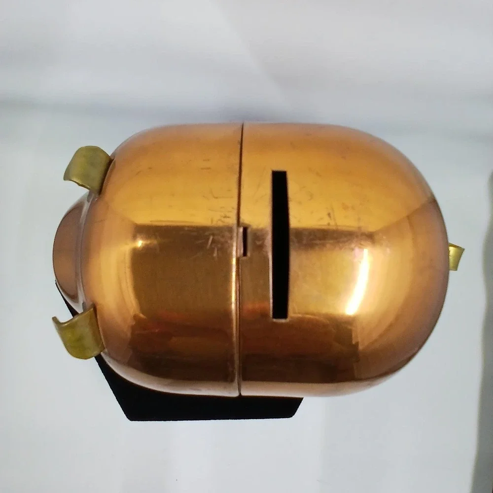 Vintage Coppercraft Guild‎ Piggy Bank Coin Holder Pig Figurine Mid Century Decor